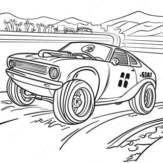 Exciting Dirt Track Racing Scene Coloring Page 59517-49400