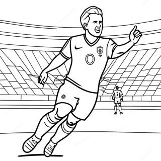 Harry Kane Scoring A Goal Coloring Page 59527-49414