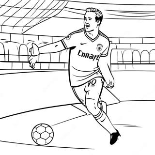 Harry Kane Scoring A Goal Coloring Page 59527-49416