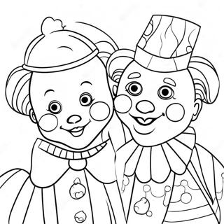 Whimsical Clowns In The Amazing Digital Circus Coloring Page 59567-49447