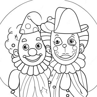 Whimsical Clowns In The Amazing Digital Circus Coloring Page 59567-49448