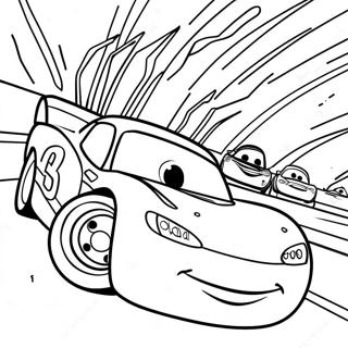 Cars 3 Lightning Mcqueen Racing Action Coloring Page 59606-49475