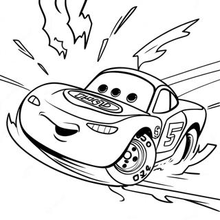 Cars 3 Lightning Mcqueen Racing Action Coloring Page 59606-49476