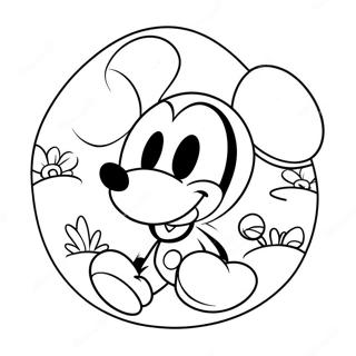 Mickey Mouse Easter Egg Coloring Page 59617-49477