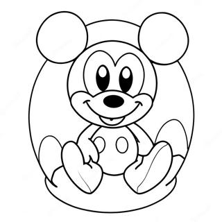 Mickey Mouse Easter Egg Coloring Page 59617-49479