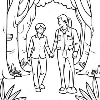 Emma And Ray In The Forest Coloring Page 59627-49496