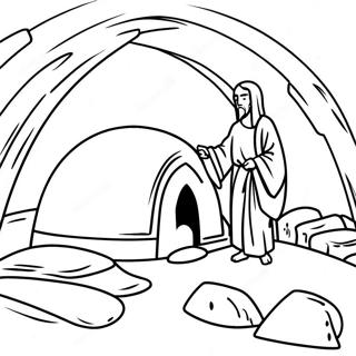 Resurrection Empty Tomb Coloring Pages