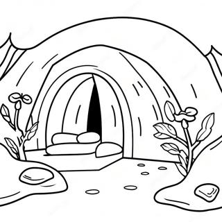 Resurrection Empty Tomb Coloring Page 59656-49510