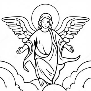 Angelic Resurrection Scene Coloring Page 59657-49513