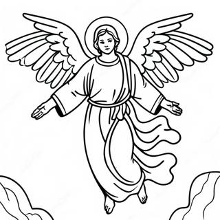 Angelic Resurrection Scene Coloring Page 59657-49514