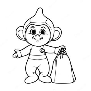 Tinky Winky With His Bag Coloring Page 5965-4765