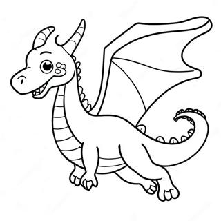 Spooky Halloween Dragon Flying Coloring Page 59677-49537