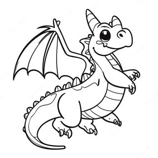 Spooky Halloween Dragon Flying Coloring Page 59677-49538