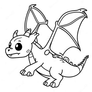 Spooky Halloween Dragon Flying Coloring Page 59677-49539