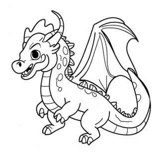 Spooky Halloween Dragon Flying Coloring Page 59677-49540