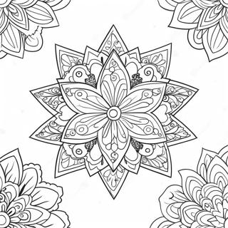 Festive Star Ornament Coloring Page 59687-49553