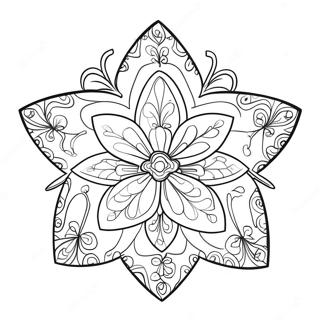 Festive Star Ornament Coloring Page 59687-49554