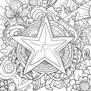 Festive Star Ornament Coloring Page 59687-49556