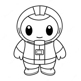 Among Us Mini Crewmate Coloring Pages