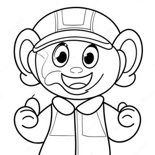 Cheerful Go Team Mascot Coloring Page 59707-49557