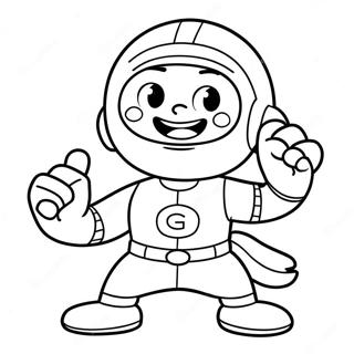 Cheerful Go Team Mascot Coloring Page 59707-49558