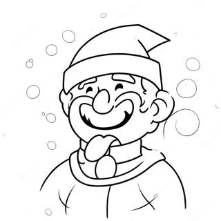 Jolly Superhero With Santa Hat Coloring Page 59717-49573