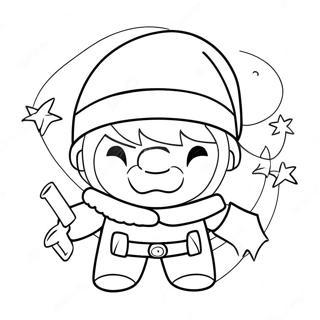 Jolly Superhero With Santa Hat Coloring Page 59717-49575