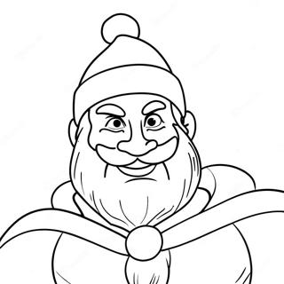 Jolly Superhero With Santa Hat Coloring Page 59717-49576