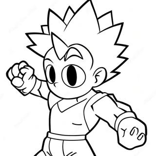 Gon Freecss In Action Coloring Page 5975-4773