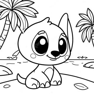 Lilo And Stitch In Tropical Paradise Coloring Page 59777-49613