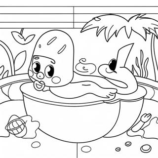 Swimming Pool Fun Coloring Page 59786-49623