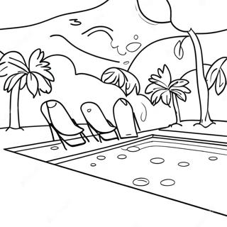 Swimming Pool Coloring Pages