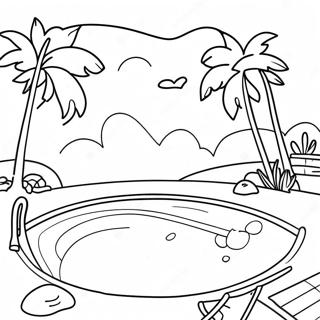 Sunny Day At The Swimming Pool Coloring Page 59787-49618