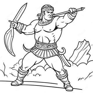 Diluc In Battle Pose Coloring Page 59797-49631