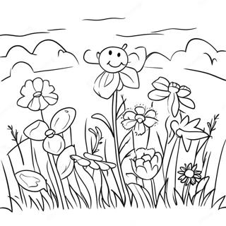 Wildflower Garden Coloring Page 59806-49634