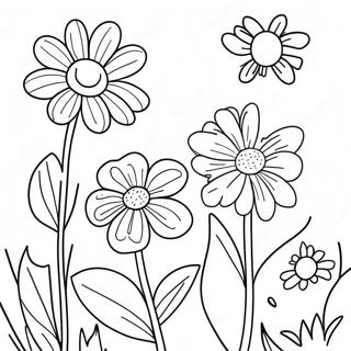 Wildflower Garden Coloring Page 59806-49635