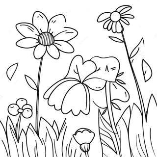 Wildflower Garden Coloring Page 59806-49636