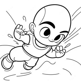 Krillin In Action Coloring Page 59827-49653