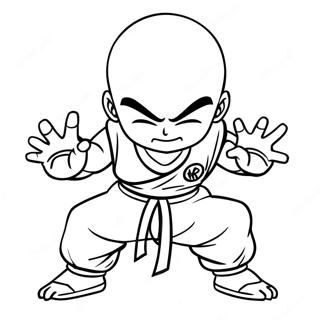 Krillin In Action Coloring Page 59827-49654