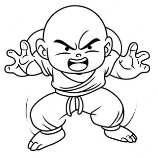 Krillin In Action Coloring Page 59827-49655