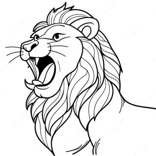 Majestic Lion Roaring Coloring Page 59857-49682