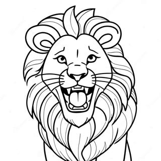 Majestic Lion Roaring Coloring Page 59857-49683