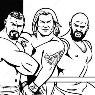 Wwe Superstars In Action Coloring Page 5985-4781