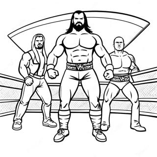 Wwe Superstars In Action Coloring Page 5985-4782