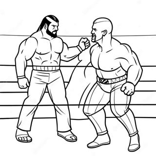 Wwe Superstars In Action Coloring Page 5985-4784