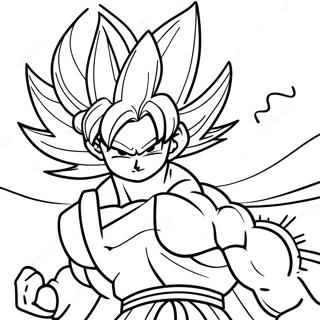 Goku In Super Saiyan Form Coloring Page 59867-49678