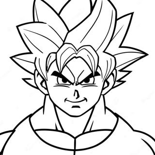 Goku In Super Saiyan Form Coloring Page 59867-49679