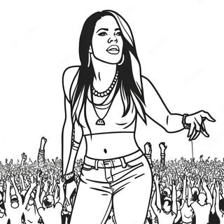 Aaliyah In Concert Coloring Page 59877-49691