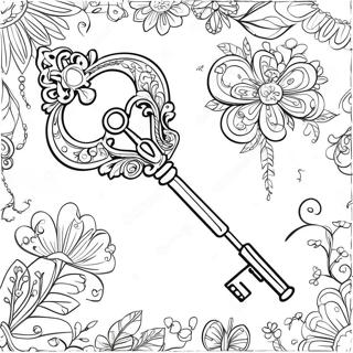 Vintage Key Coloring Page 59887-49705