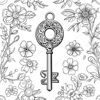 Vintage Key Coloring Page 59887-49707